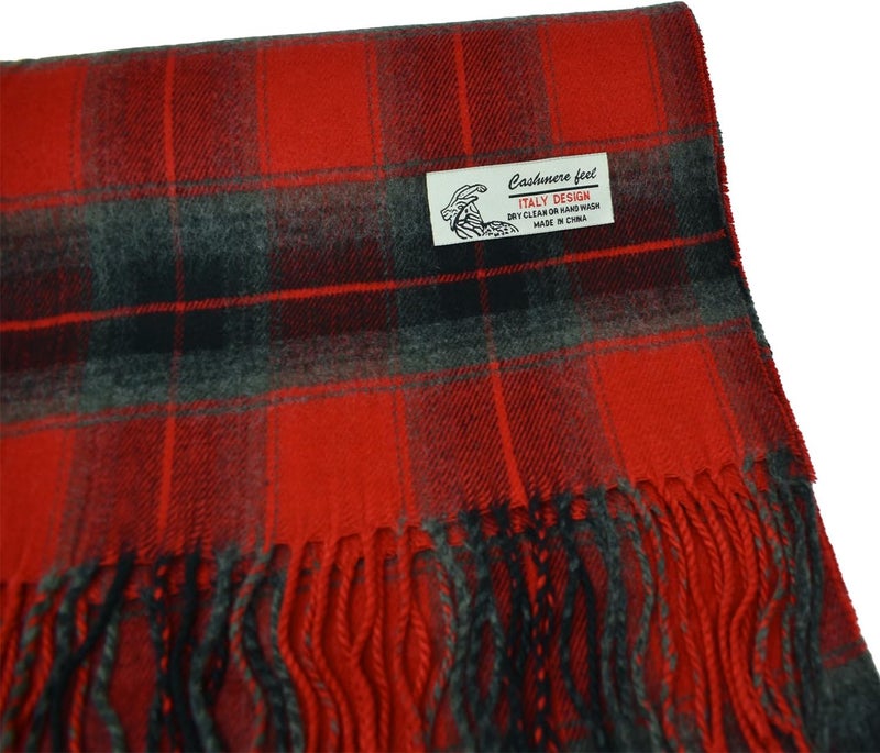 Glory Max Scottish Stewart Tartan Plaid Luxurious Winter Scarf Soft Cashmere Feel 72"x12" - Image 1